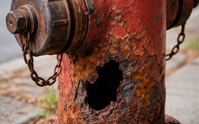 Corrosie en roestvorming hydrant