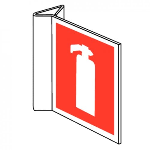 Brandblusser pictogram haaks pvc 200x200 mm