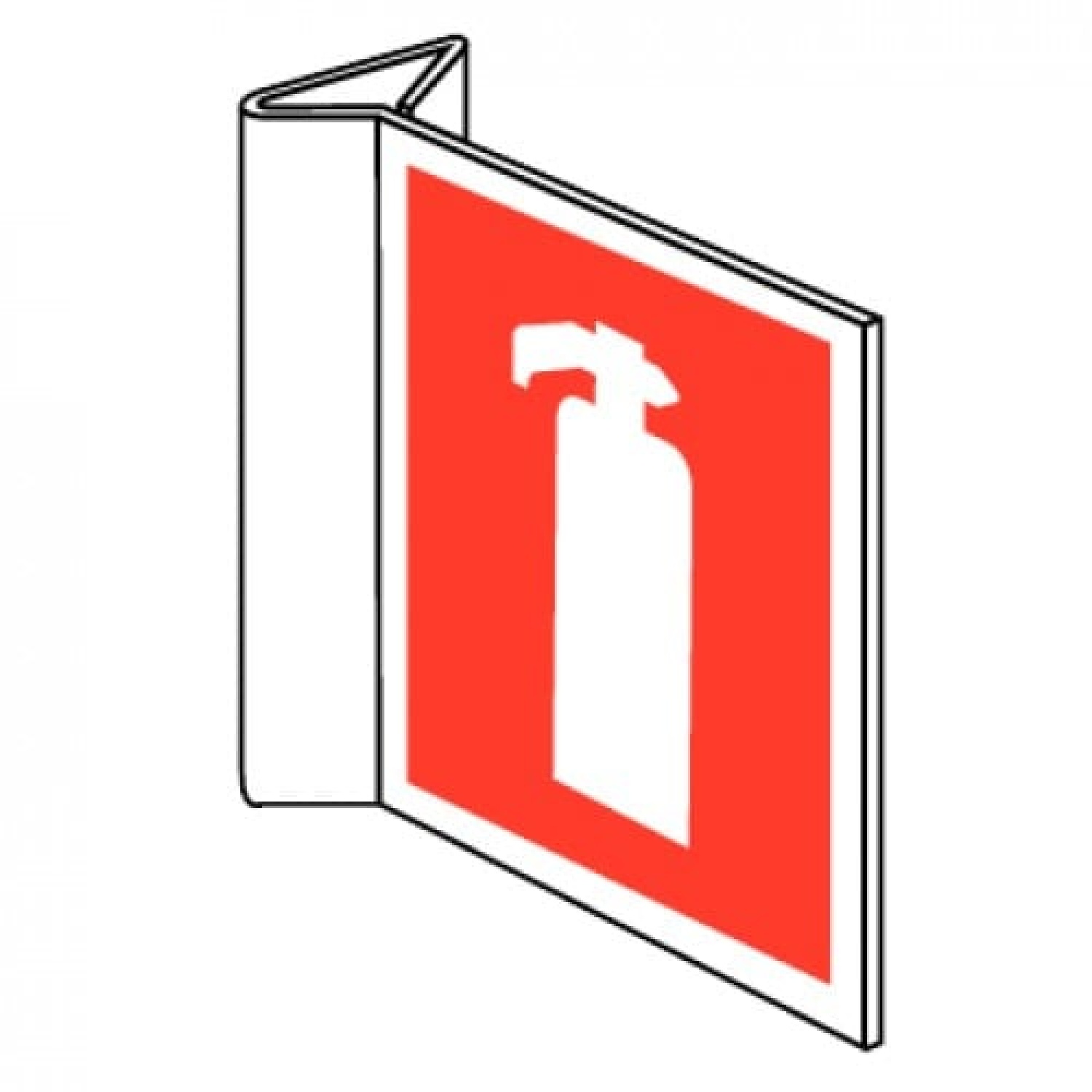 Brandblusser pictogram haaks pvc 200x200 mm