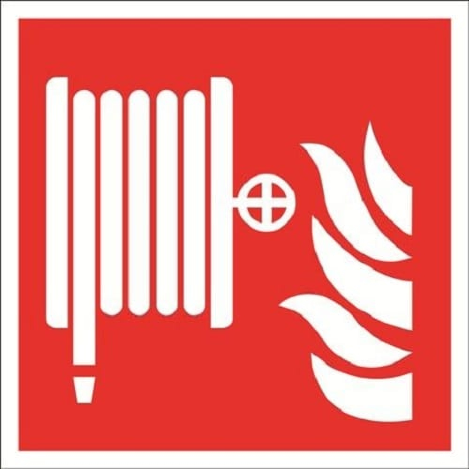 Brandslanghaspel pictogram Sticker 300 x 300 mm