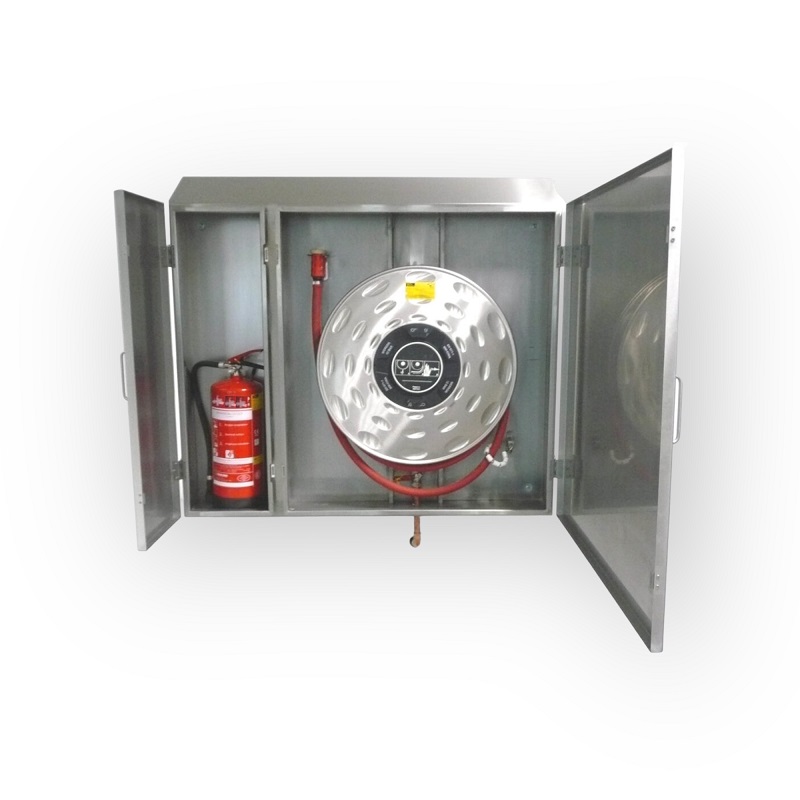Brandslanghaspelkast combi RVS