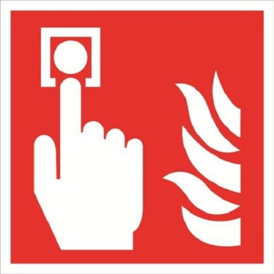 Handmelder - brandmelder pictogram 100x100 mm