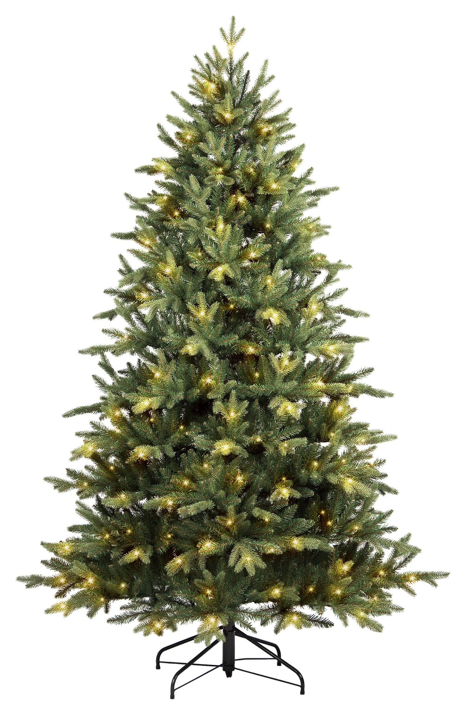 Kunstkerstboom 180 cm met LED verlichting brandvertragend geïmpregneerd