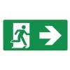 Pictogram vluchtweg links sticker