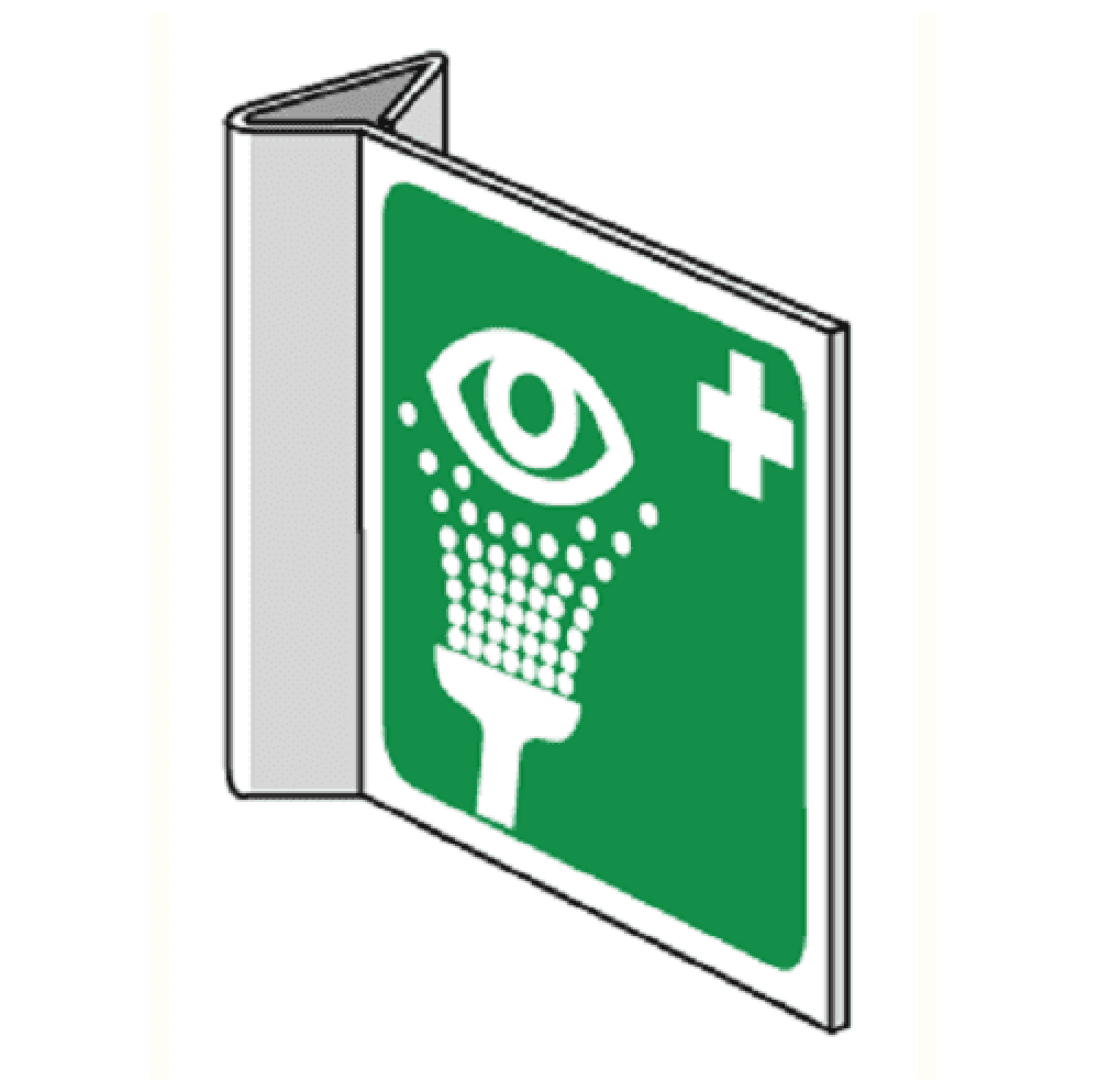 Oogdouche pictogram haaks PVC 200x200 mm