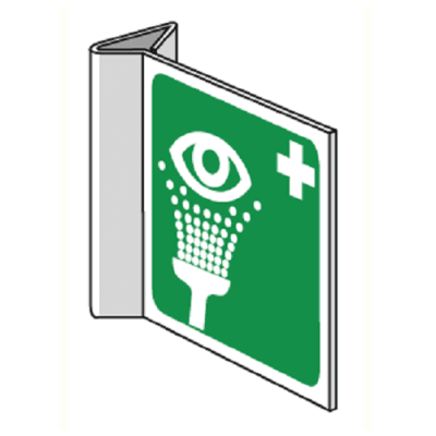 Oogdouche pictogram haaks PVC 200x200 mm