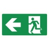 Pictogram vluchtweg links sticker