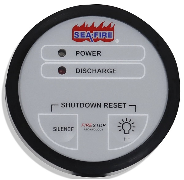 Sea-Fire controlepaneel motorstop MSRS rond