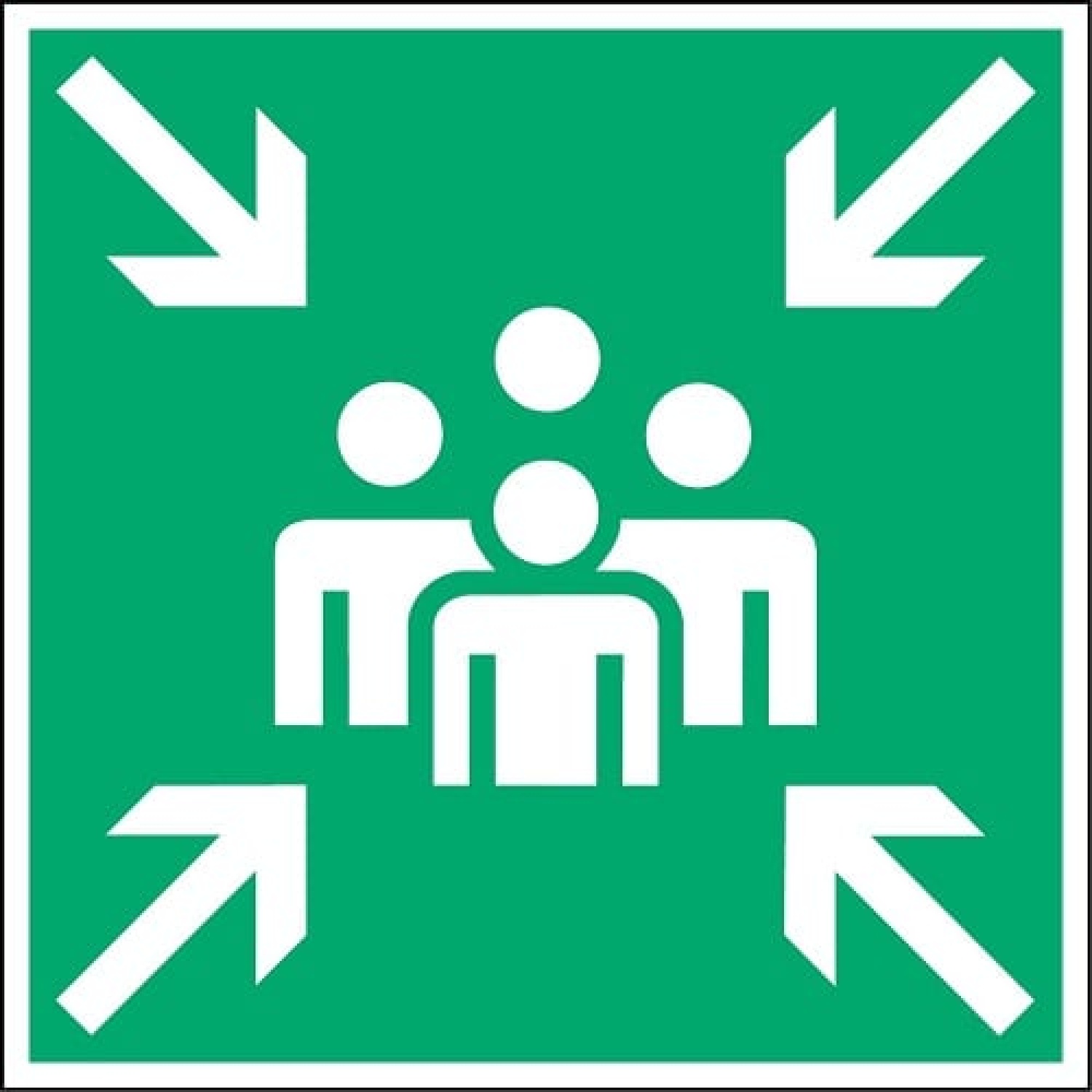 Verzamelplaats pictogram 500 x 500 mm