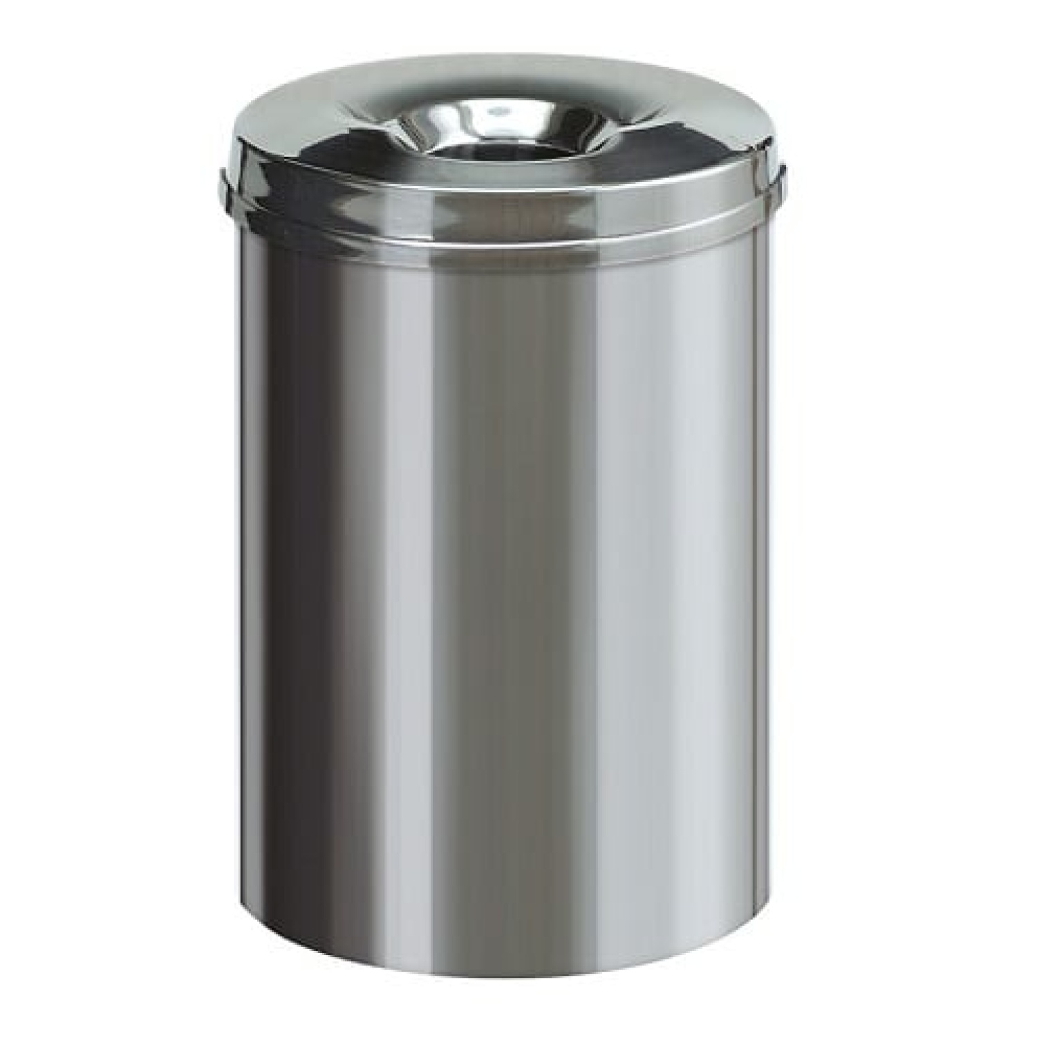 Vlamdovende afvalbak RVS 30 liter