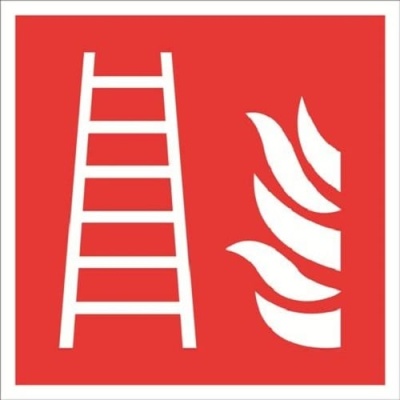 Vluchtladder - brandladder pictogram 100x100 mm