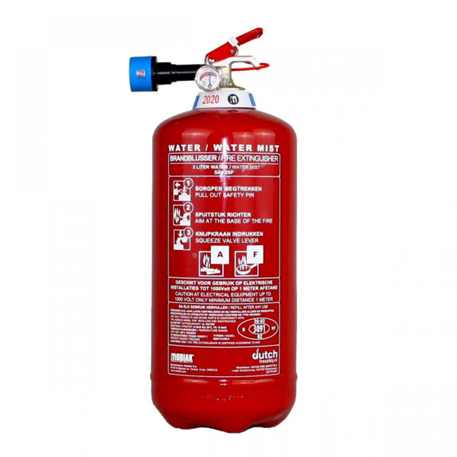 Watermist brandblusser 2 liter