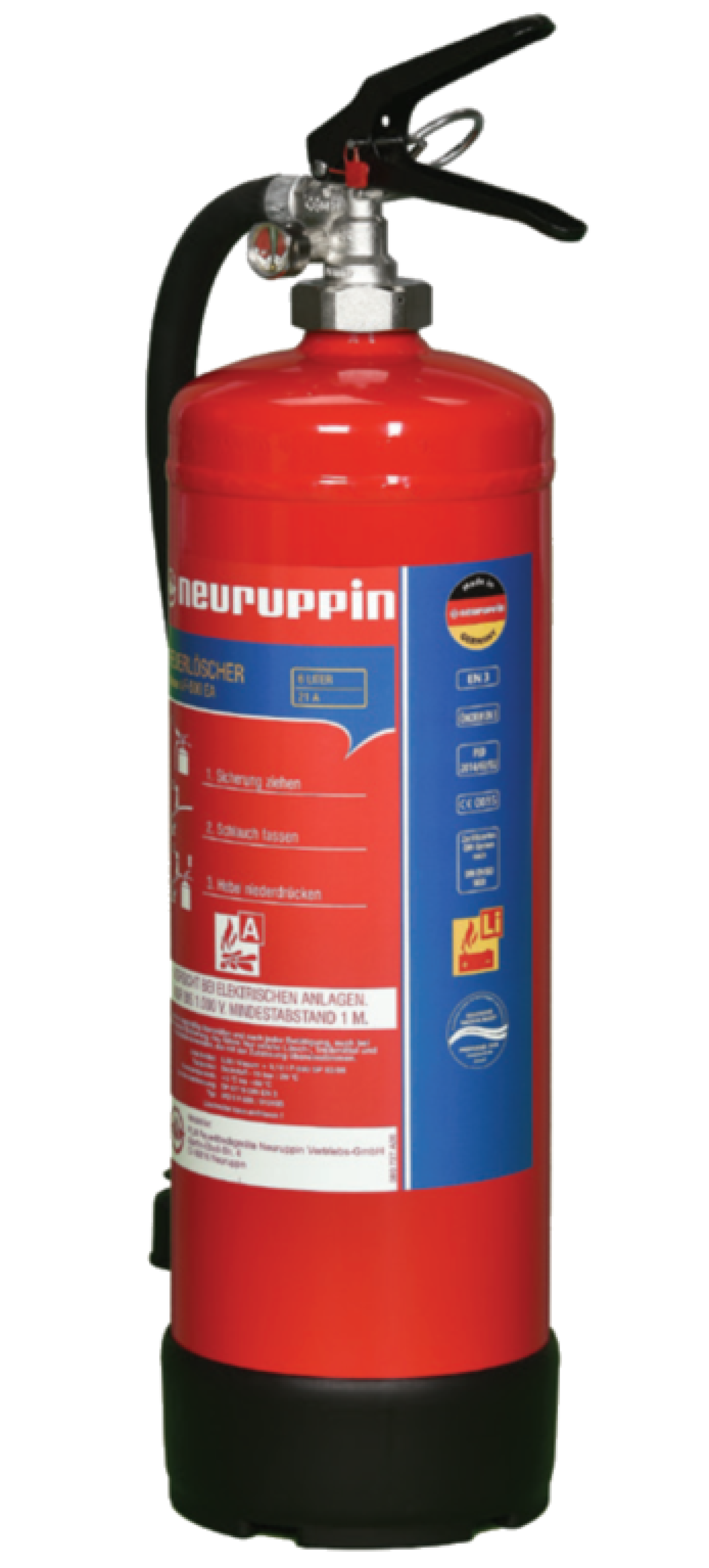 F-500 Lithium-ion accu brandblusser 6 liter vorstvrij